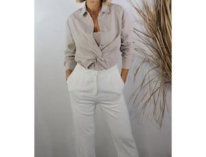 Рубашка с застежкой на пуговицы спереди цвета бежевый камень Mulla