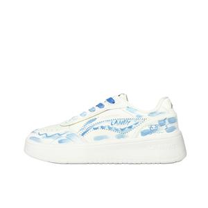 LINING Женские кроссовки для скейтбординга Su Slip с амортизацией и износостойкостью, низкие, белые, синие