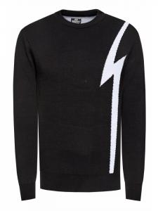 Свитер с круглым вырезом, черно-белый. Rusty Neal