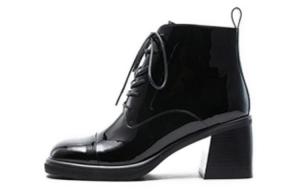 NINE WEST Черные женские короткие ботинки Мартин высотой 6,5 см, цвет Black