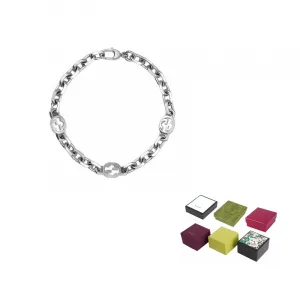 Серебряный браслет Interlocking G GUCCI, серебряный
