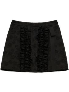 MSGM юбка мини с оборками, черный