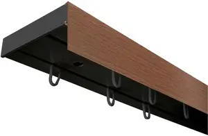 SN DECO GROUP Карниз для штор "Карниз SH с крышкой", 2 направляющие, фиксированный размер 400 см, черный
