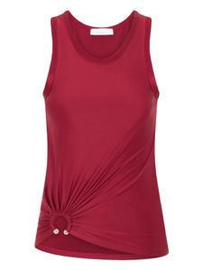 Топ Rabanne без рукавов с оборками, красный