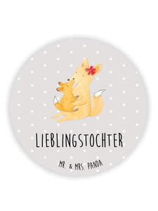 Mr. & Mrs. Panda Магнит «Мама-лисица» с надписью, пастельно-серый цвет