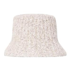 COS Хлопковая вельветовая шляпа-ведро женская белая, White
