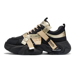 Boogie Bear Амортизирующие, износостойкие, водонепроницаемые, увеличивающие рост низкие массивные кроссовки мужские - черные, цвет Black