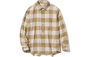 Рубашка мужская темно-бежевая Uniqlo, темно-бежевый