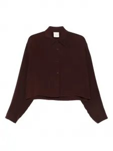 Укороченная рубашка на пуговицах Alysi, красный