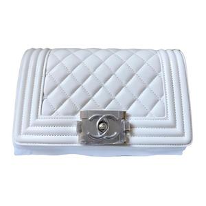 CHANEL Сумка через плечо Leboy из телячьей кожи белая женская