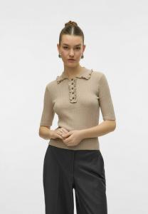 Рубашка поло Vero Moda, бежевый