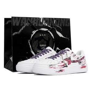 XTEP Кроссовки Air Force One Slip с низким верхом, устойчивые к истиранию, для скейтбординга, унисекс, белые, красные, черные