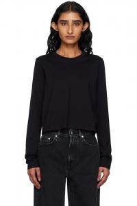 Масал лдс длинный рукав укороченная футболка Loulou De Saison, черный