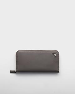 Кошелек из сафьяновой кожи Prada, серый