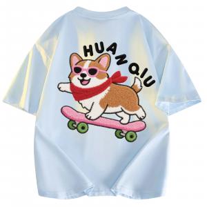 Футболка с коротким рукавом Unisex HUANQIU, синий