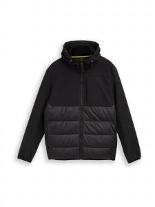 TOM TAILOR DENIM Куртка для межсезонья в черном цвете