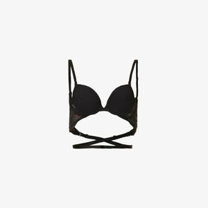 Бюстгальтер Eden из эластичной ткани с глубоким вырезом и кружевной отделкой Simone Perele, черный