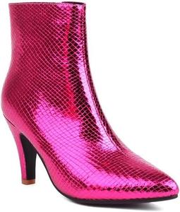 Женские модные ботильоны Joojaky на высоком каблуке с пайетками, с застежкой-молнией, блестящие, для вечеринки или выпускного, Peach