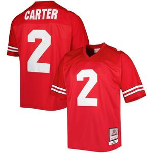 Мужское аутентичное джерси Mitchell & Ness Cris Carter Scarlet Ohio State Buckeyes, цвет Osu Red