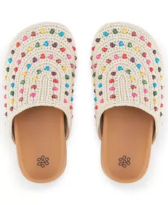 Детские кроксы Bolinas с вязаным верхом для девочек The Sak, коричневый/бежевый