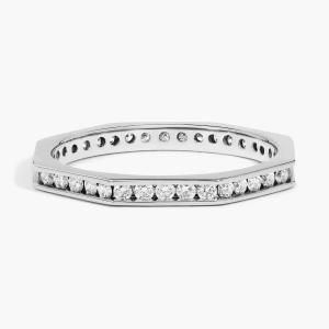 Кольцо ZAC ZAC POSEN Geometric Diamond Eternity из 14-каратного белого золота (2 мм, 1/2 карата) Blue Nile