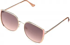 Женские солнцезащитные очки Vince Camuto Glamorous с квадратной формой и 100% защитой от УФ-излучения, Gold & Rose