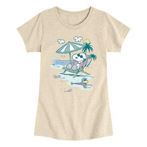 Футболка с принтом Peanuts Snoopy & Woodstock для девочек 7-16 Licensed Character, Beige