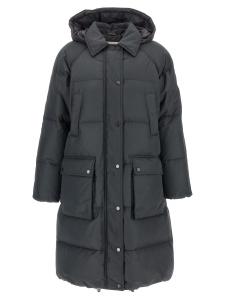 Пуховик с блестящей застежкой-молнией Brunello Cucinelli, серый