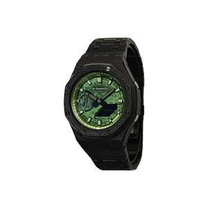 Часы Casio G-Shock Analog-Digital 2100 Series, арт. GA-2100SKE-7A, черный/зеленый