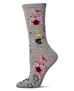 Женские носки "Цирковой шатер" из смеси вискозы с оригинальным рисунком MeMoi, Med gray heather