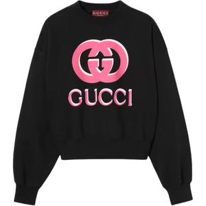 Джерси с принтом свитшот GUCCI, черный