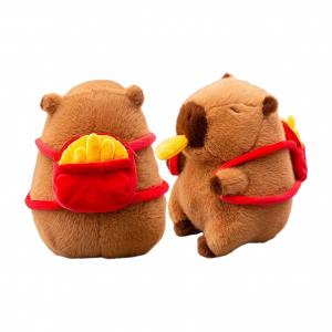 Плюшевая кукла капибара с картошкой фри высота 25см Ten Thousand Children's Music