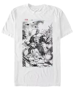Мужская футболка с коротким рукавом Hulk Sketch Fifth Sun, белый