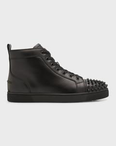 Мужские высокие кеды Lou Spikes Christian Louboutin, цвет Black