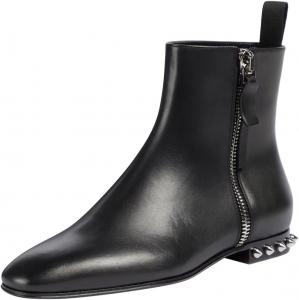 Женские ботильоны FOWT с круглым носком, заклепками, массивным низким каблуком, короткие ботинки с боковой молнией, модная стильная обувь, размеры 4-16 США, Black