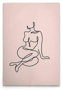 Картина на холсте A.S. Création Bodyline 1 цвет cremeschwarzrosa