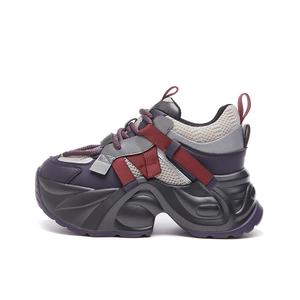 Износостойкие дышащие низкие кроссовки для увеличения роста, женские Kuding, Purple