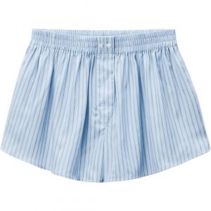 Шорты с полосками и эластичным поясом Alexander Wang, синий