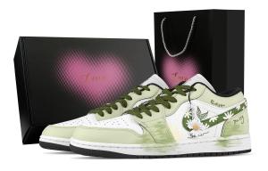 Jordan Air 1 Sentimental Longing, Heart Box низкие кожаные баскетбольные кроссовки Unisex белые зеленые