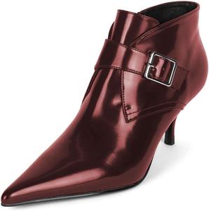 Женские ботильоны на среднем каблуке с заостренным носком и пряжкой, для работы, вечеринок и повседневной носки, размеры 4-16 США Wo wagas, Bronze