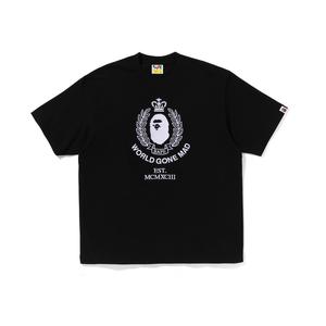 Футболка Bape Crest College Logo Relaxed Fit A BATHING APE белая WHX