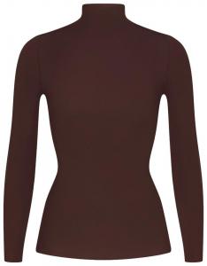 Топ NikeSKIMS Weightless Layers Mock-Neck Long-Sleeve Top, коричневый