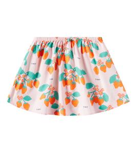 Юбка из хлопка с принтом клубники Tinycottons, Pastel Pink