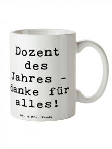 Кружка с надписью Лектор года белого цвета Mr. & Mrs. Panda