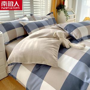 Antarctic Пододеяльник 150х200 см, плотный флис, клетка сине-белая