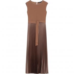 Weekend Max Mara Samuele плиссированное платье миди с поясом WEEKEND MaxMara, коричневый