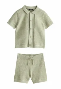 Кардиган прямого кроя с текстурированной поверхностью и застежкой на пуговицы. Next, Sage Green