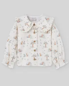 Детская блузка с принтом коллекции Помпон Paz Rodríguez, пастельно-розовый