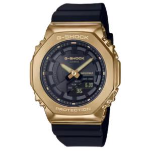 Унисекс черные часы Casio GMS2100GB-1A с двойным дисплеем (жидкокристаллическим и аналоговым)