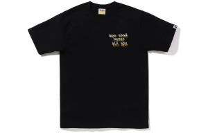 Футболка BAPE Graffiti Check с изображением обезьяны A Bathing Ape, белый/желтый